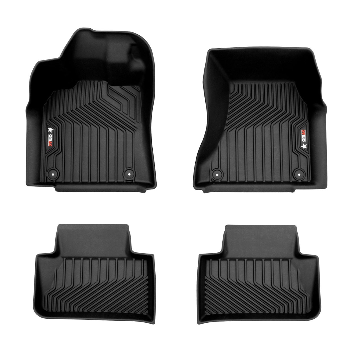 Porsche Macan Floor Mats - Omac - Premium TPE - Black - 2015-2025